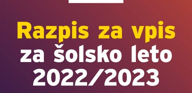 VABILO K VPISU V GLASBENO ŠOLO 2022/2023